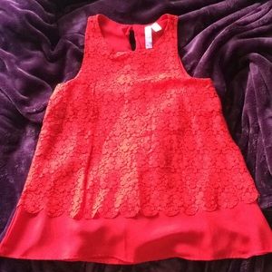 Francesca’s Alya sleeveless lace blouse